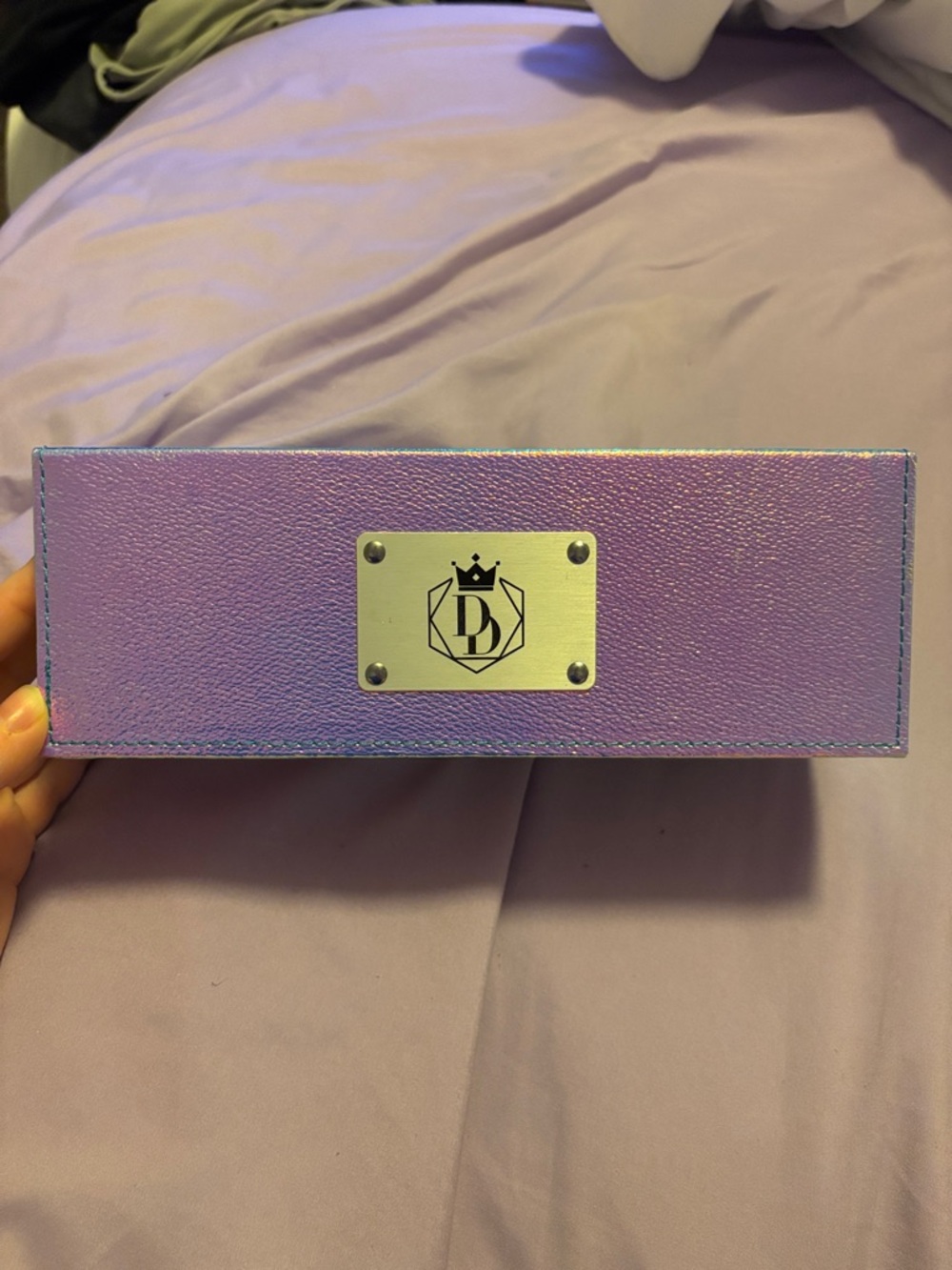 Iridescent diva dolly makeup brush holder